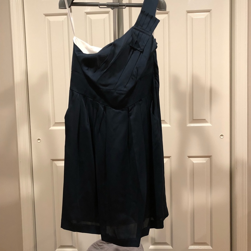 Emerald Green One Shoulder Cocktail Dress